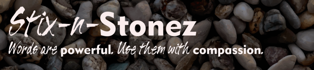 Home Page Banner Stix-n-Stonez with rock background