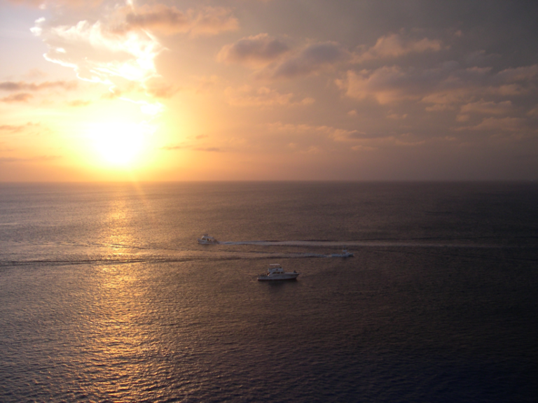 Sunset over Caribbean